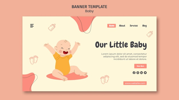 PSD landingpage für internationalen babytag