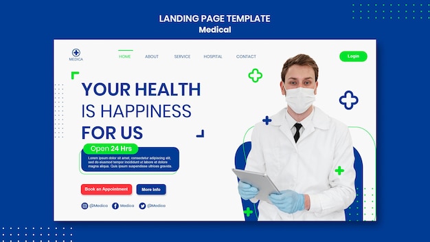 Landingpage für medizinische Hilfe