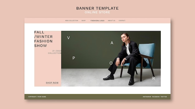 Landingpage für minimalistisches Online-Modegeschäft