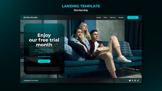 PSD landingpage für mitgliedschaft