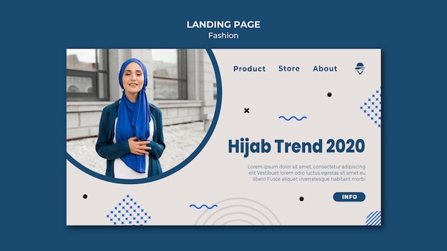 Landingpage-Vorlage des Modegeschäfts