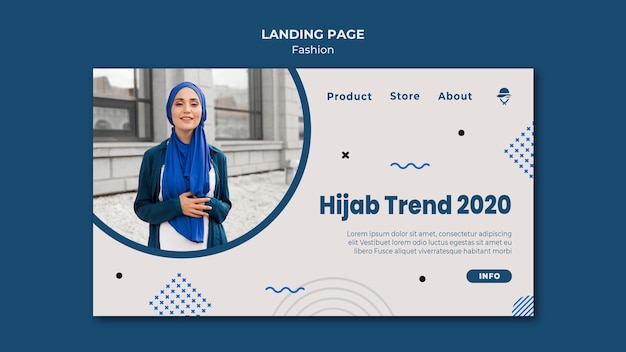 Landingpage-vorlage des modegeschäfts