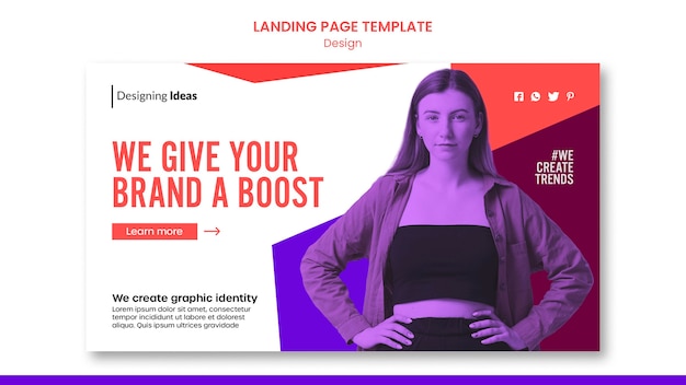 PSD landingpage-vorlage entwerfen