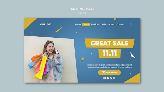 Landingpage-vorlage für den einzelhandel