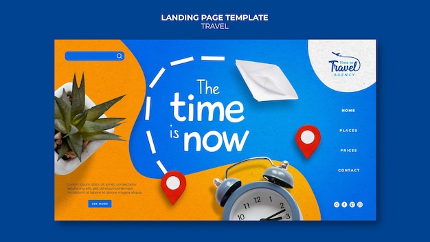 Landingpage-vorlage für die reisezeit