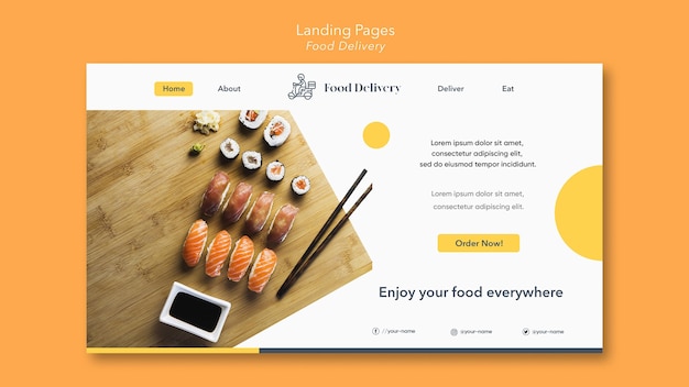 Landingpage-Vorlage für Lebensmittellieferung