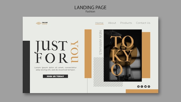 PSD landingpage-vorlage für modeereignisse