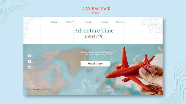 PSD landingpage-vorlage für reisebüros