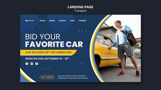 Landingpage-Vorlage für Transportwesen