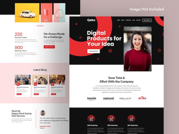 Landingpage-Vorlage für Werbeagenturen