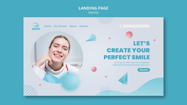 Landingpage-Vorlage für Zahnarztkliniken