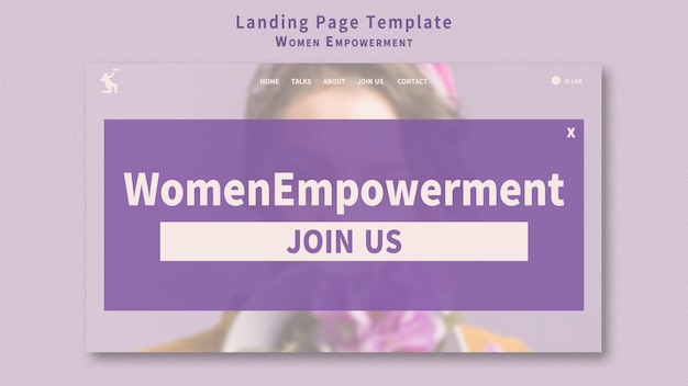 Landingpage zur Stärkung von Frauen