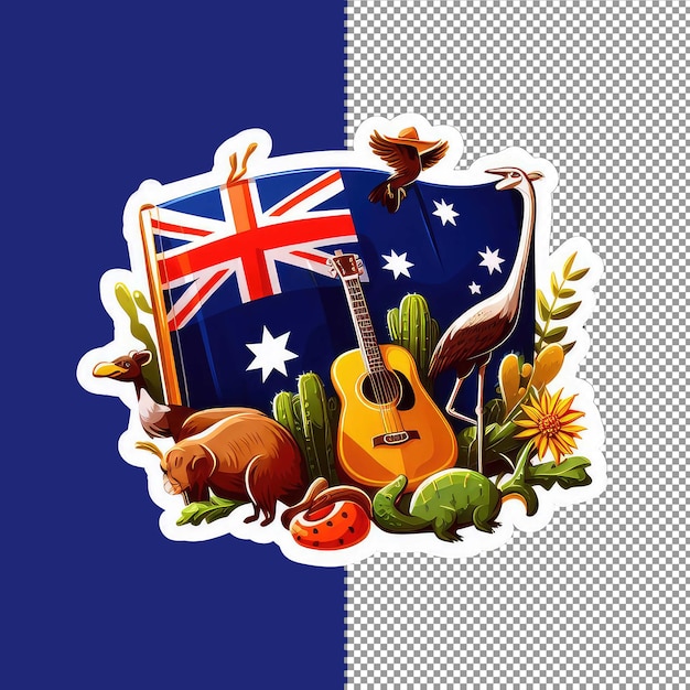 PSD landmark_of_australia_festivepng