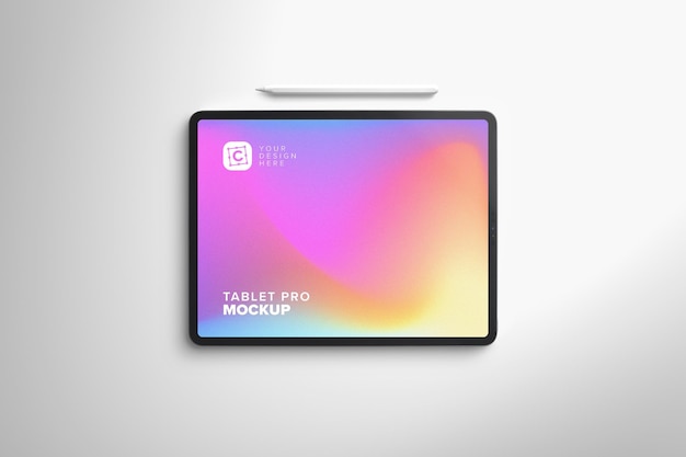 Landscape Pro Tablet Mockup für digitale Kunst mit Stift