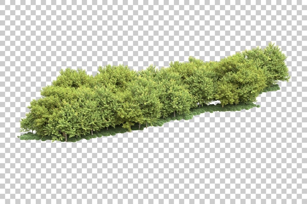 Landschaftsanordnung isoliert auf transparentem Hintergrund, 3D-Darstellung