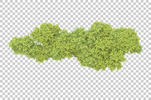 Landschaftsanordnung isoliert auf transparentem Hintergrund, 3D-Darstellung
