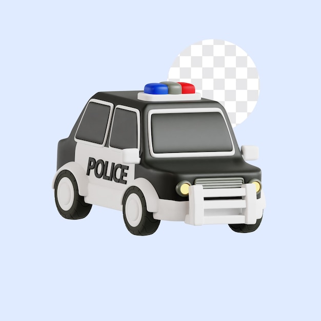 Landtransport mit Polizeifahrzeugen