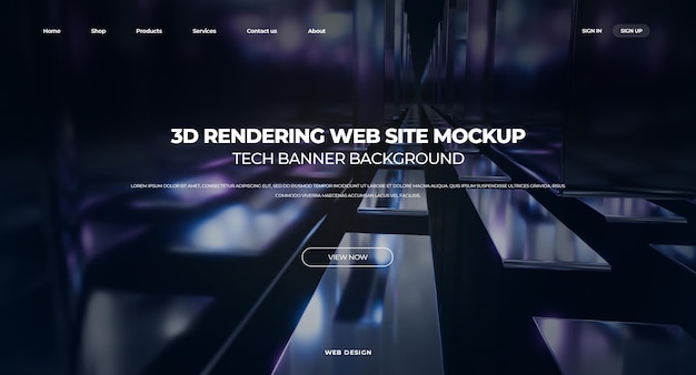 Landungsseitenvorlage mit 3D-Rendering-Digitaltechnologie isometrisches Konzept