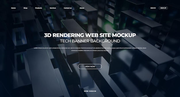 Landungsseitenvorlage mit 3D-Rendering-Digitaltechnologie isometrisches Konzept
