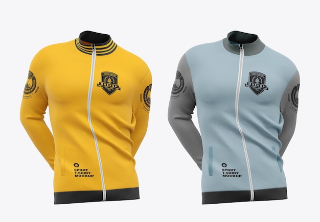 Langarm-Trainingsjacke Mockup