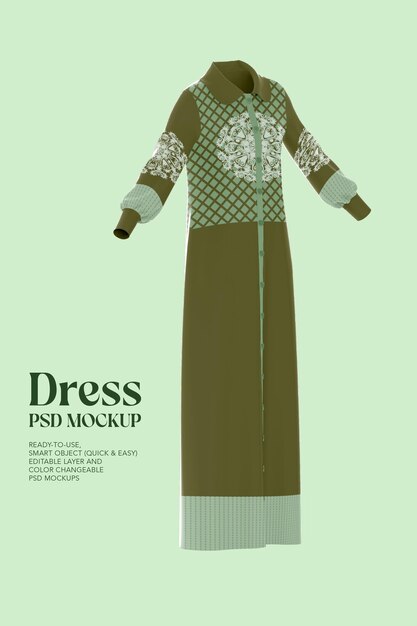 PSD langes kleid für frauen psd-modell