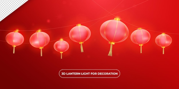 PSD lanterna 3d do ano novo chinês para decoração