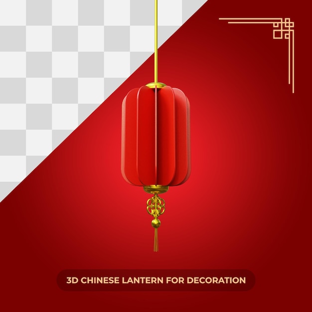 Lanterna chinesa 3D para decoração