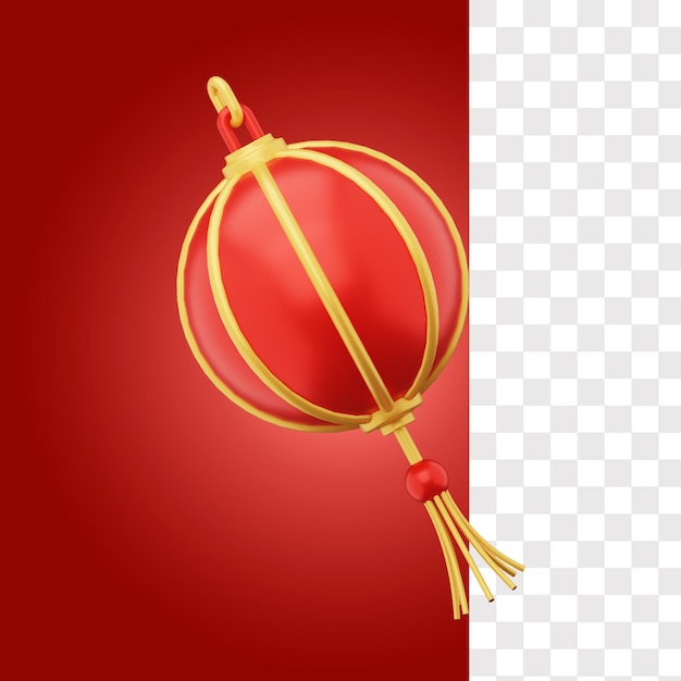 PSD lanterna chinesa ícone 3d
