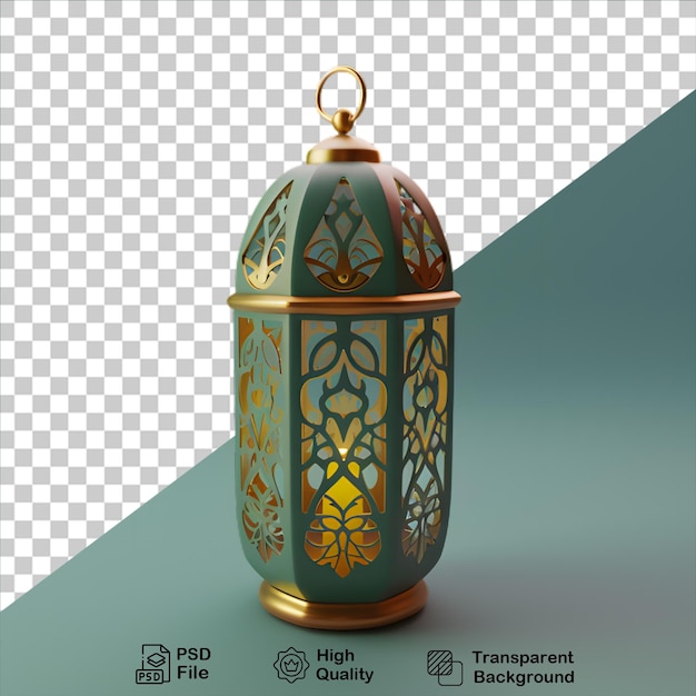 Lanterna de ramadan isolada em fundo transparente inclui arquivo png