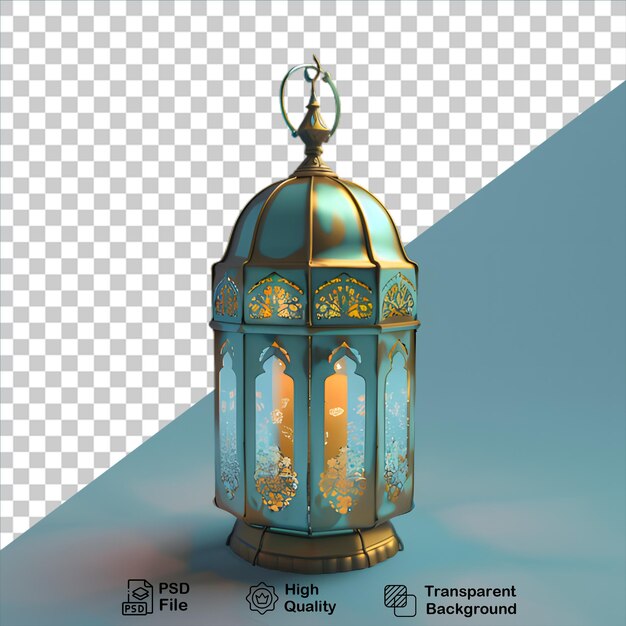 Lanterna de ramadan isolada em fundo transparente inclui arquivo png