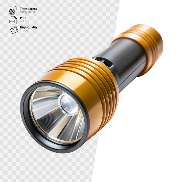 PSD lanterna led moderna de alta qualidade em um fundo transparente