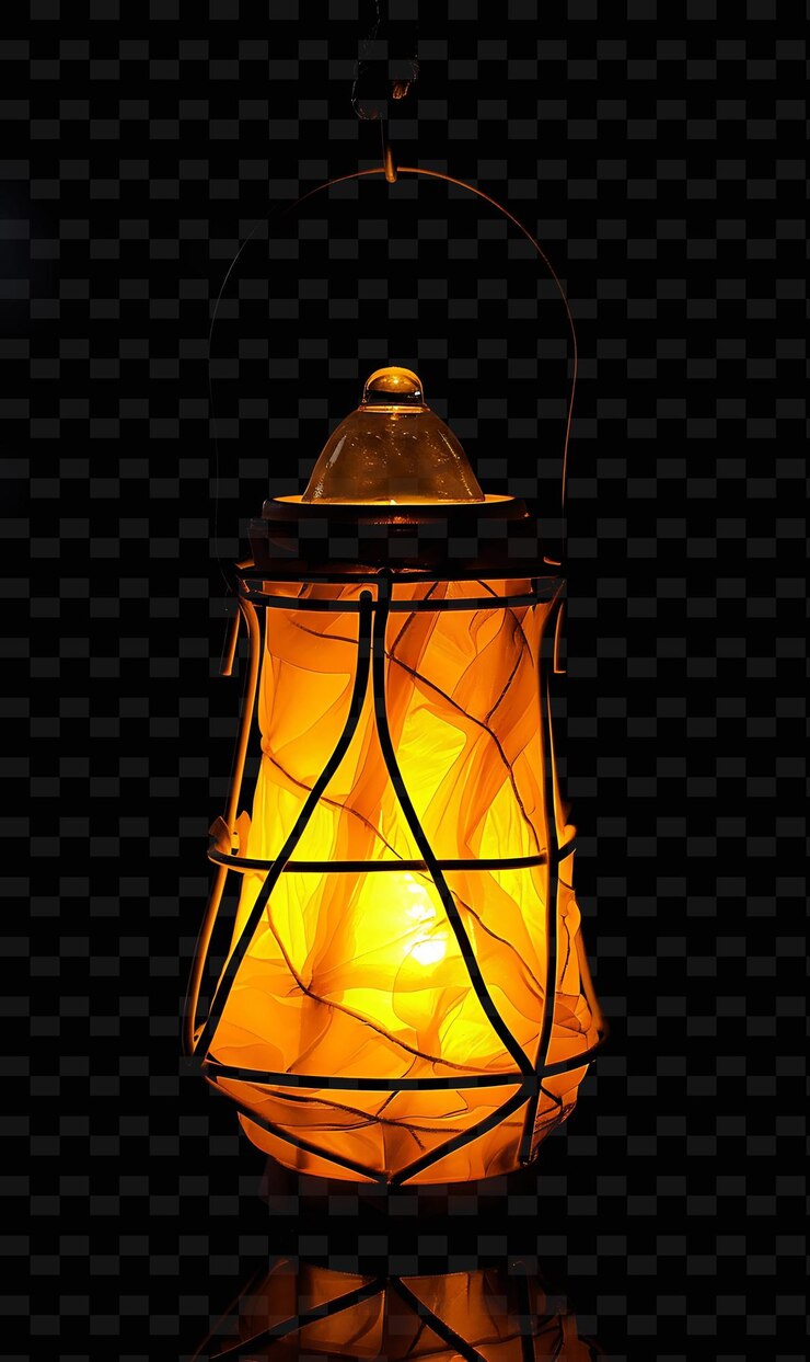 PSD lanterna luminosa con radianza calda giallo morbido accogliente un png y2k neon light effect design