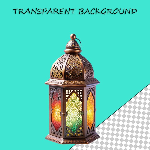 PSD lanterna muçulmana para ornamento seu projeto de design