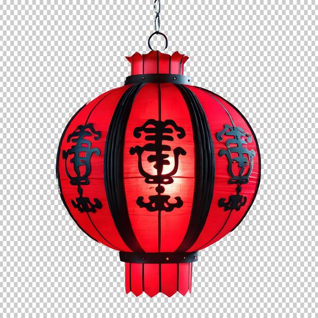 PSD lanterna vermelha chinesa com ornamento em fundo de prosa ano novo tradicional asiático