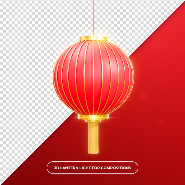 Lanterne 3d Du Nouvel An Chinois Pour La Composition
