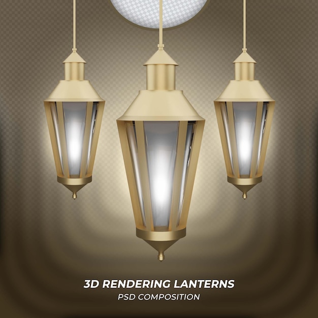 Lanternes Arabes De Rendu 3d