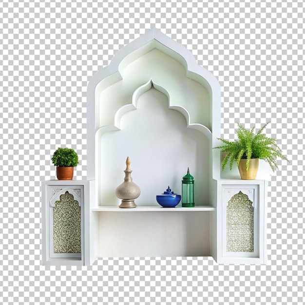 PSD lanternes métalliques verticales sur un placard en bois lanternes du ramadan sur un fond transparent