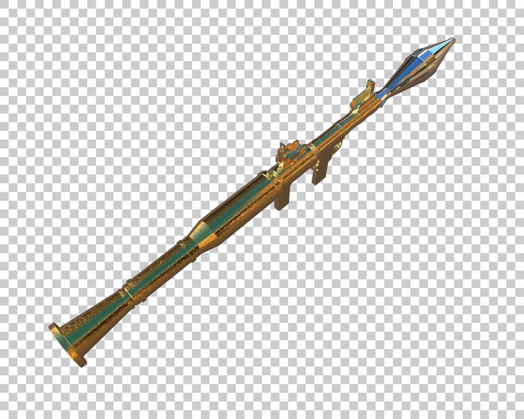 PSD lanzador de cohetes aislado en el fondo ilustración de renderización 3d
