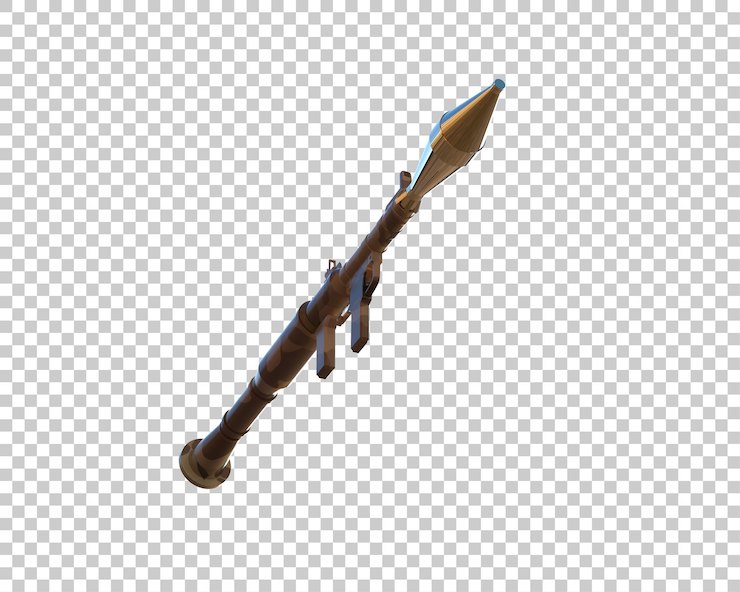 PSD lanzador de cohetes aislado en el fondo ilustración de renderización 3d