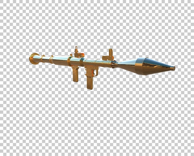 Lanzador de cohetes aislado en el fondo Ilustración de renderización 3D