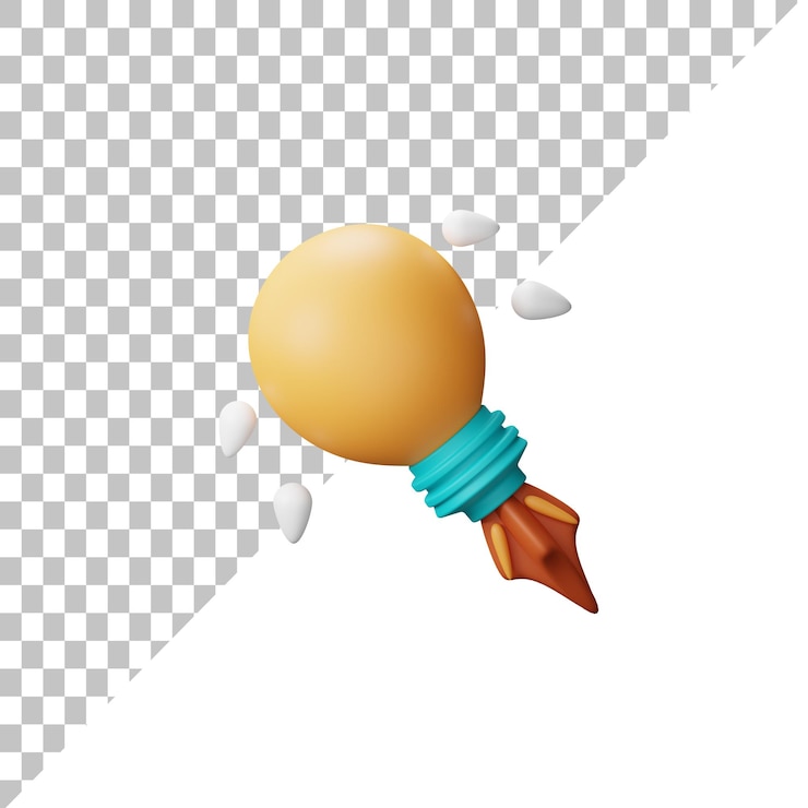 PSD lanzador de lámpara ilustración 3d