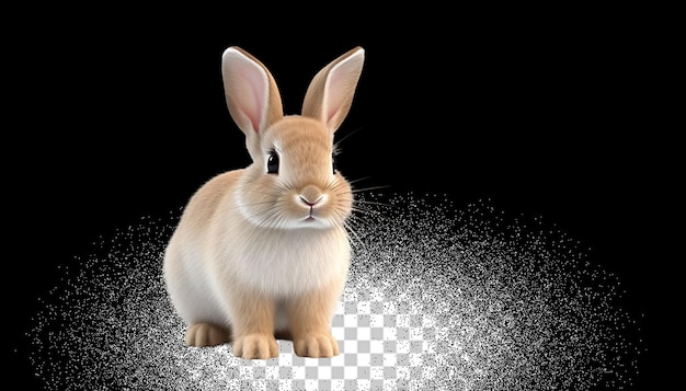 PSD le lapin 3d png est transparent