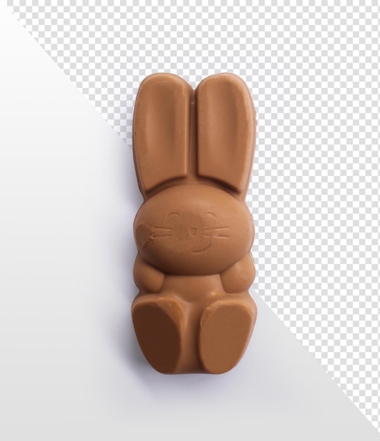 Lapin En Chocolat Sur Fond Transparent