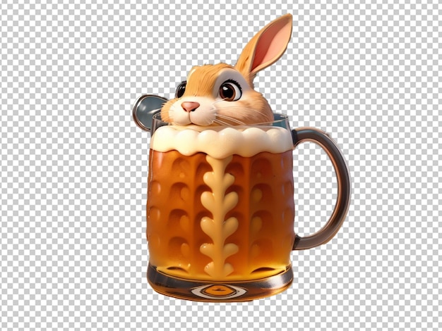 Lapin Dans Une Chope De Bière