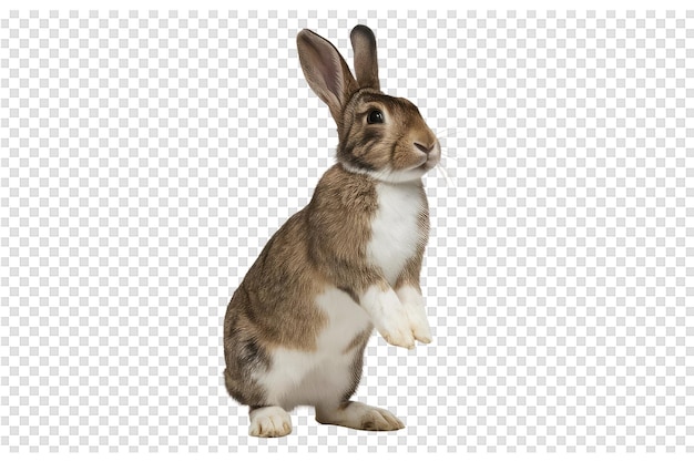 PSD un lapin sur un fond blanc