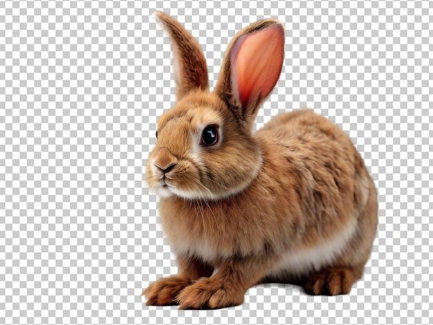 PSD un lapin à fourrure et mignon.