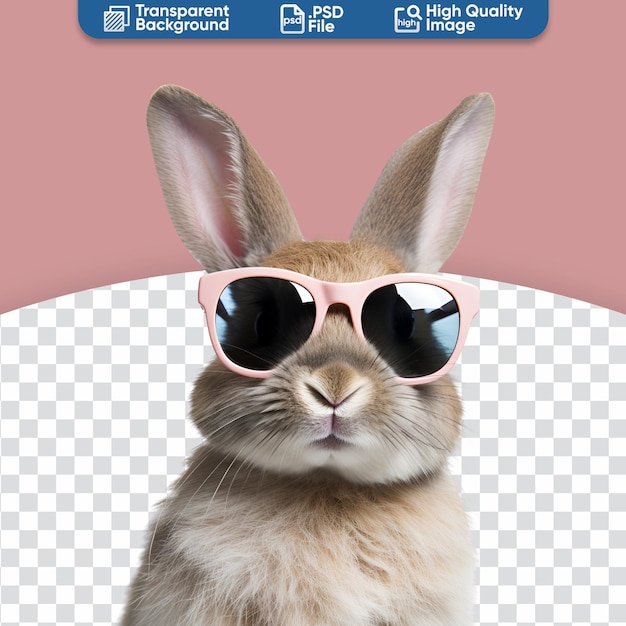 Le Lapin De Pâques Le Lapin Cool Avec Des Lunettes De Soleil