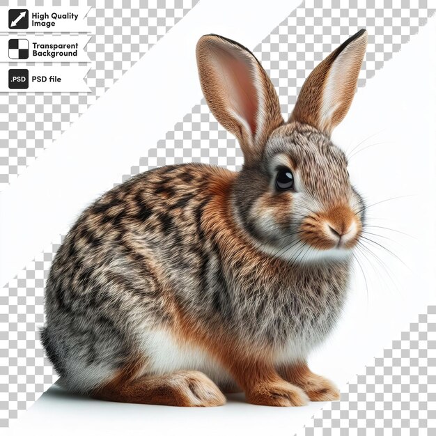 PSD un lapin qui est sur une page qui dit lapin