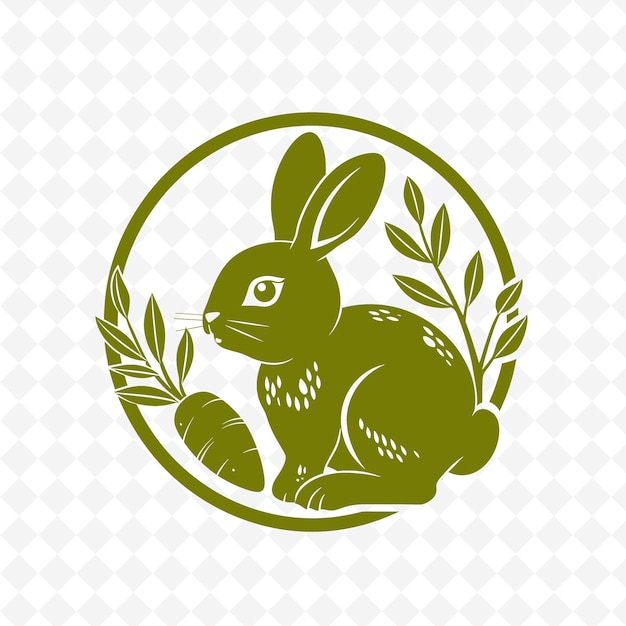 Un Lapin Vert Avec Un Cercle Vert Avec Le Mot Lapin Dessus