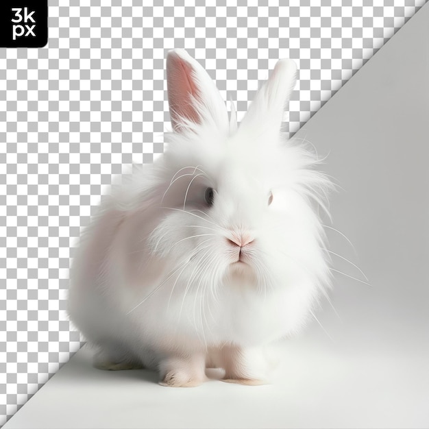 PSD un lapin avec un visage blanc et un fond noir avec un x x x x